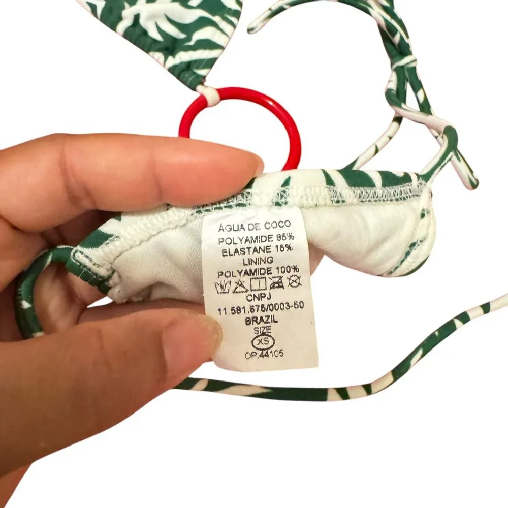 NWT! Agua De Coco Girls 3 Piece Green Coconut Tree Swimwear Cover-up Skirt Size - Picture 4 of 8